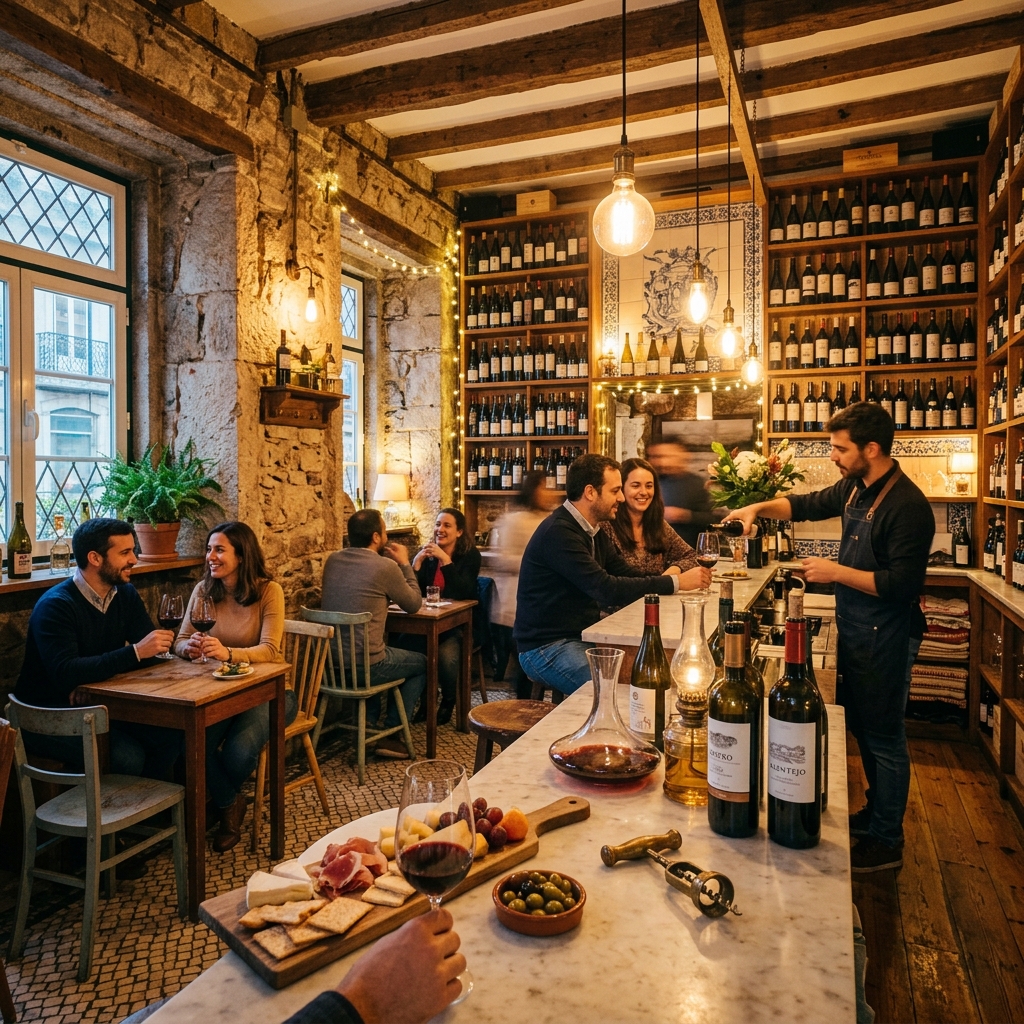 Products of Portugal wine bar interior